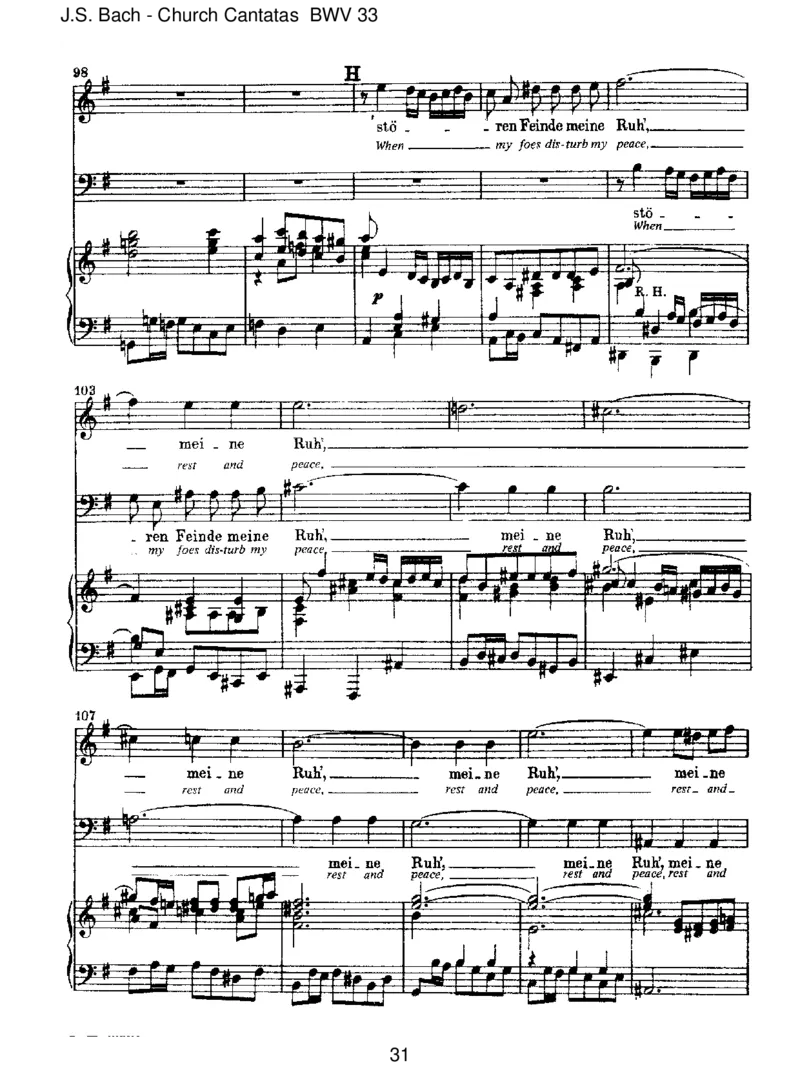 BWV33Alleinzudir,HerrJesuChrist_一万首著名钢琴曲谱哈农贝多芬合集视频教学电子版高清无水印可打印_1古典钢琴知名音乐家谱_巴赫钢琴谱全集_J.S巴赫作品全集