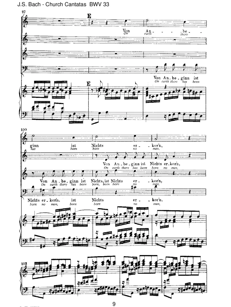 BWV33Alleinzudir,HerrJesuChrist_一万首著名钢琴曲谱哈农贝多芬合集视频教学电子版高清无水印可打印_1古典钢琴知名音乐家谱_巴赫钢琴谱全集_J.S巴赫作品全集