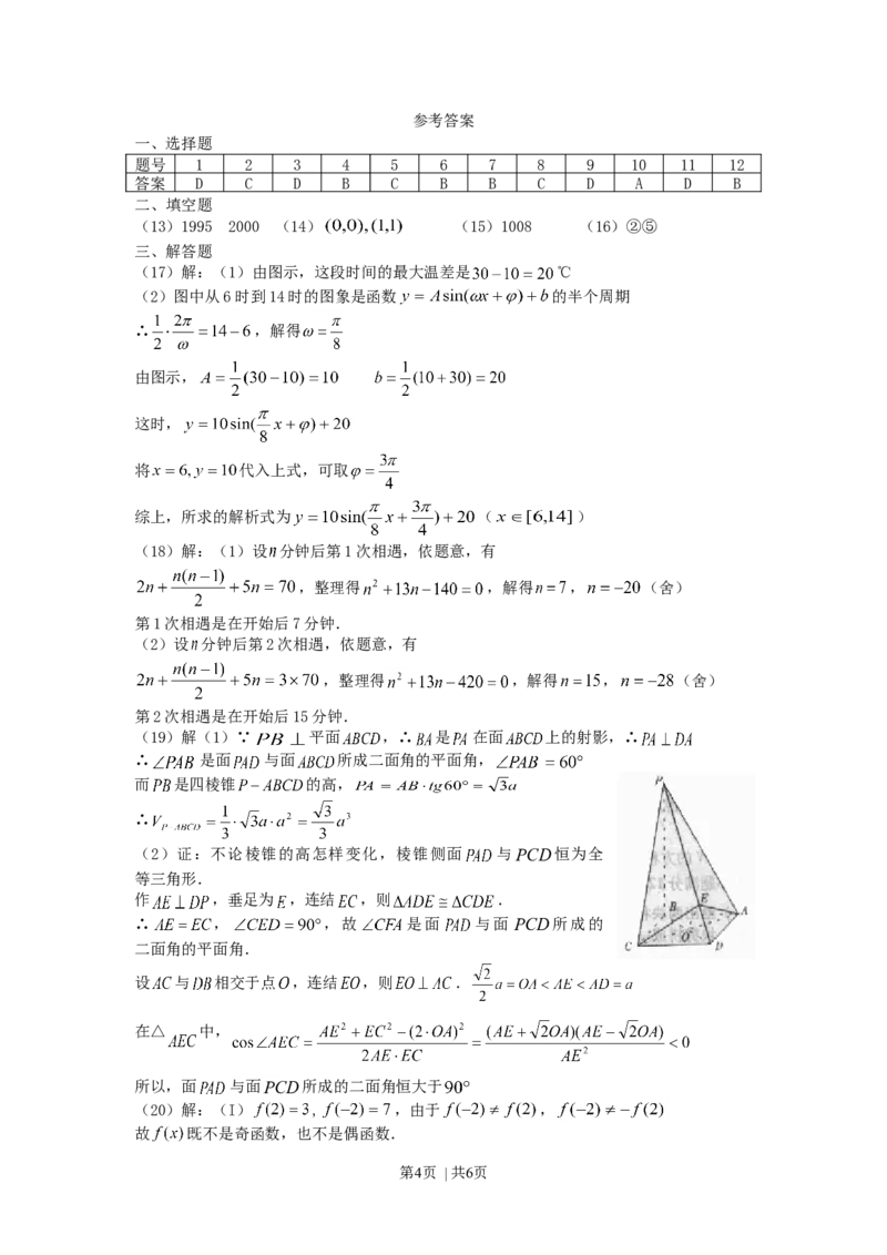 2002年内蒙古高考文科数学真题及答案_数学高考真题试卷_旧1990-2007&middot;高考数学真题_1990-2007&middot;高考数学真题&middot;word_内蒙古