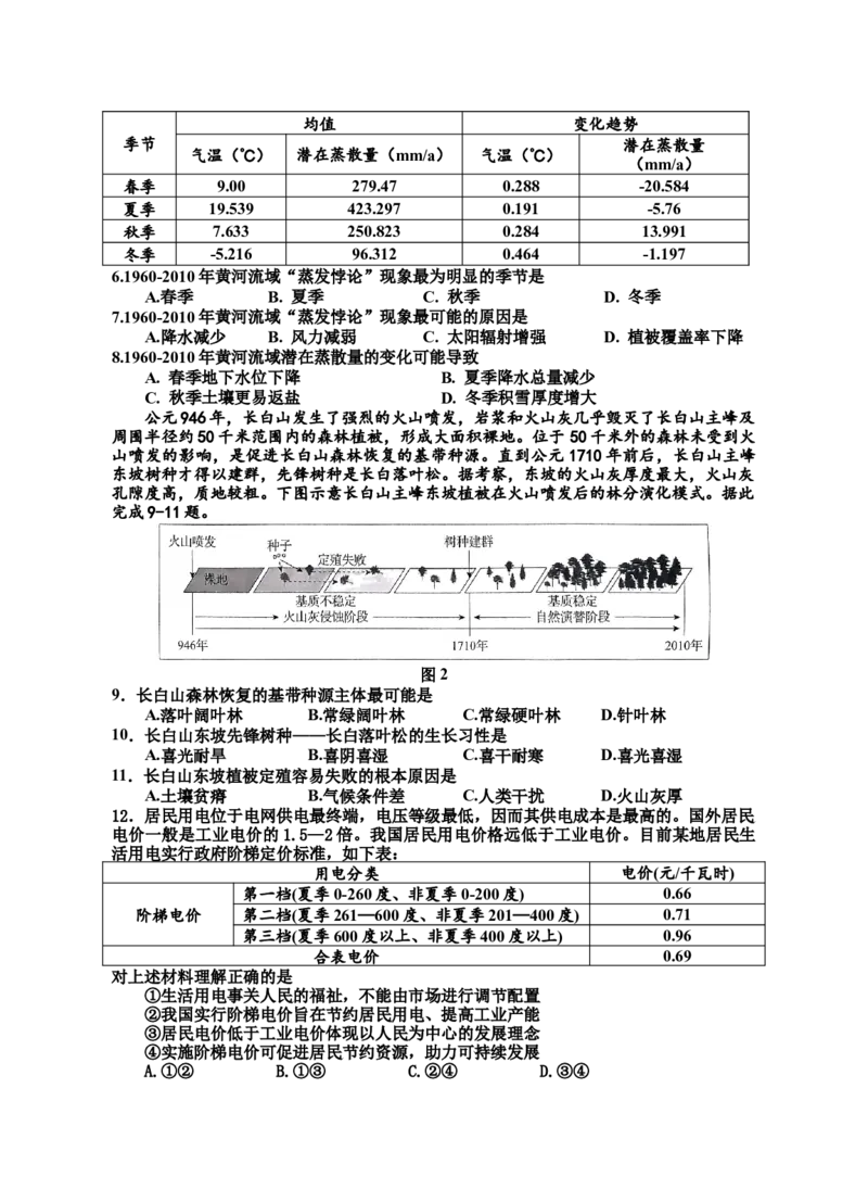 四川省射洪市2024届高三下学期5月高考模拟试题文综Word版含解析_2024年5月_01按日期_30号_2024届四川省射洪市高三下学期5月高考模拟试题