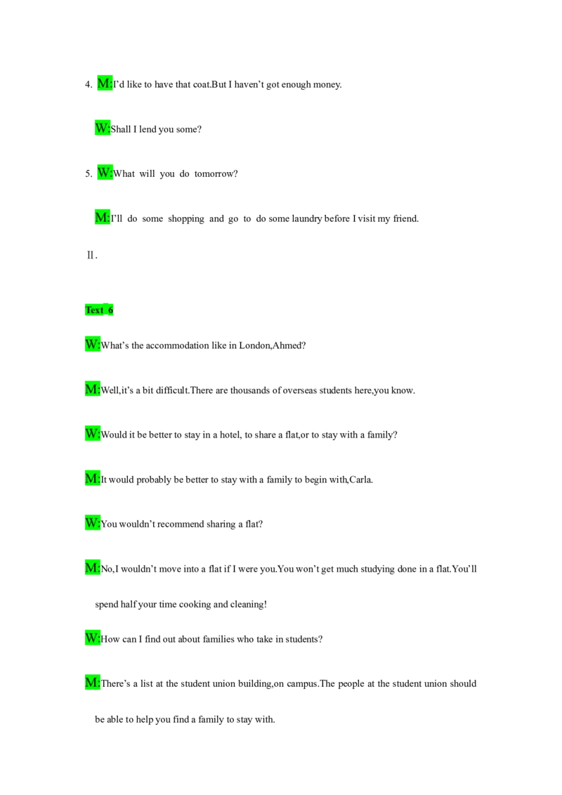 备考2024新高考英语听力(答案+文本)14_2024年5月_01按日期_1号_2024高考英语听力专题（80套模拟训练+历年真题）(附音频）_高考英语听力高分80套模拟训练_401