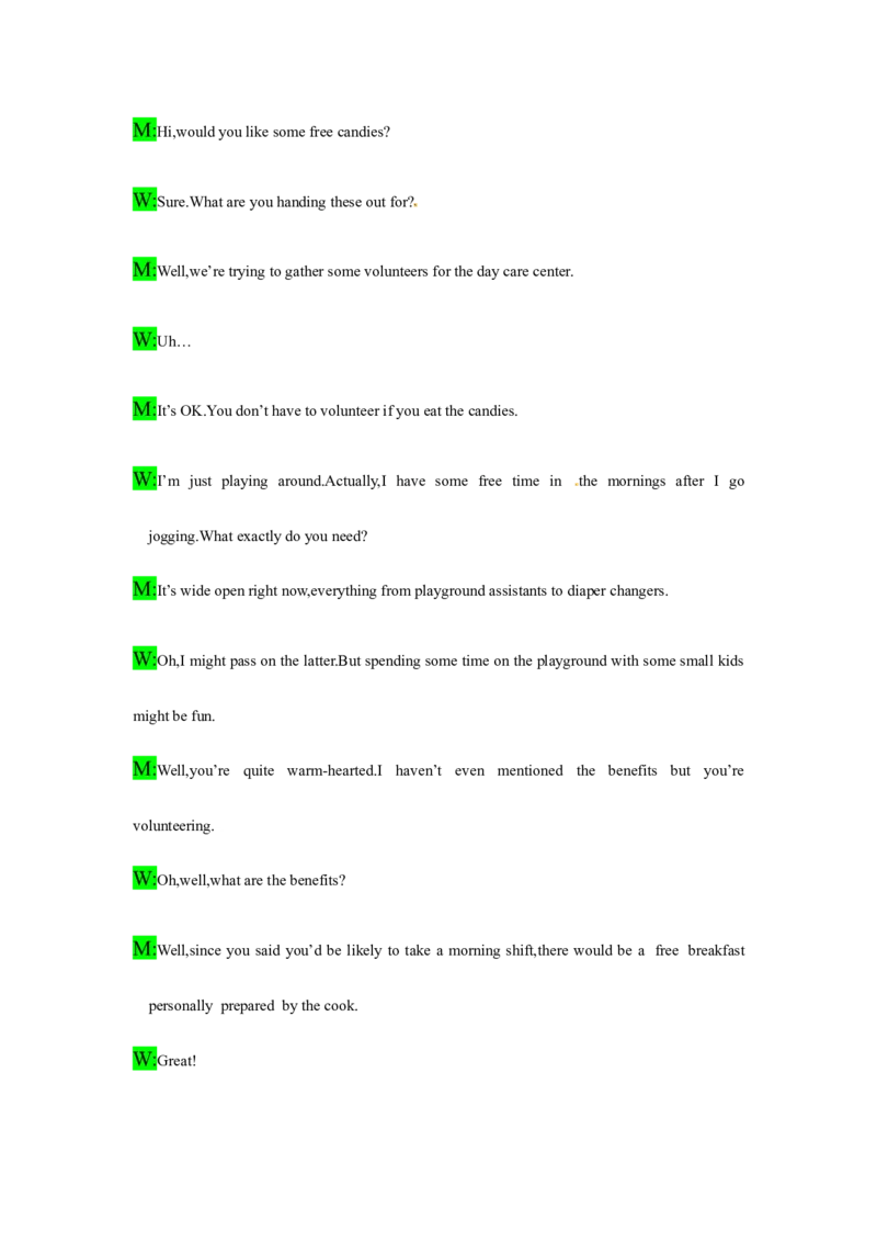 备考2024新高考英语听力(答案+文本)14_2024年5月_01按日期_1号_2024高考英语听力专题（80套模拟训练+历年真题）(附音频）_高考英语听力高分80套模拟训练_401