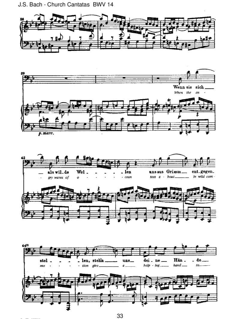 BWV14W_rGottnichtmitunsdieseZeit_一万首著名钢琴曲谱哈农贝多芬合集视频教学电子版高清无水印可打印_1古典钢琴知名音乐家谱_巴赫钢琴谱全集_J.S巴赫作品全集