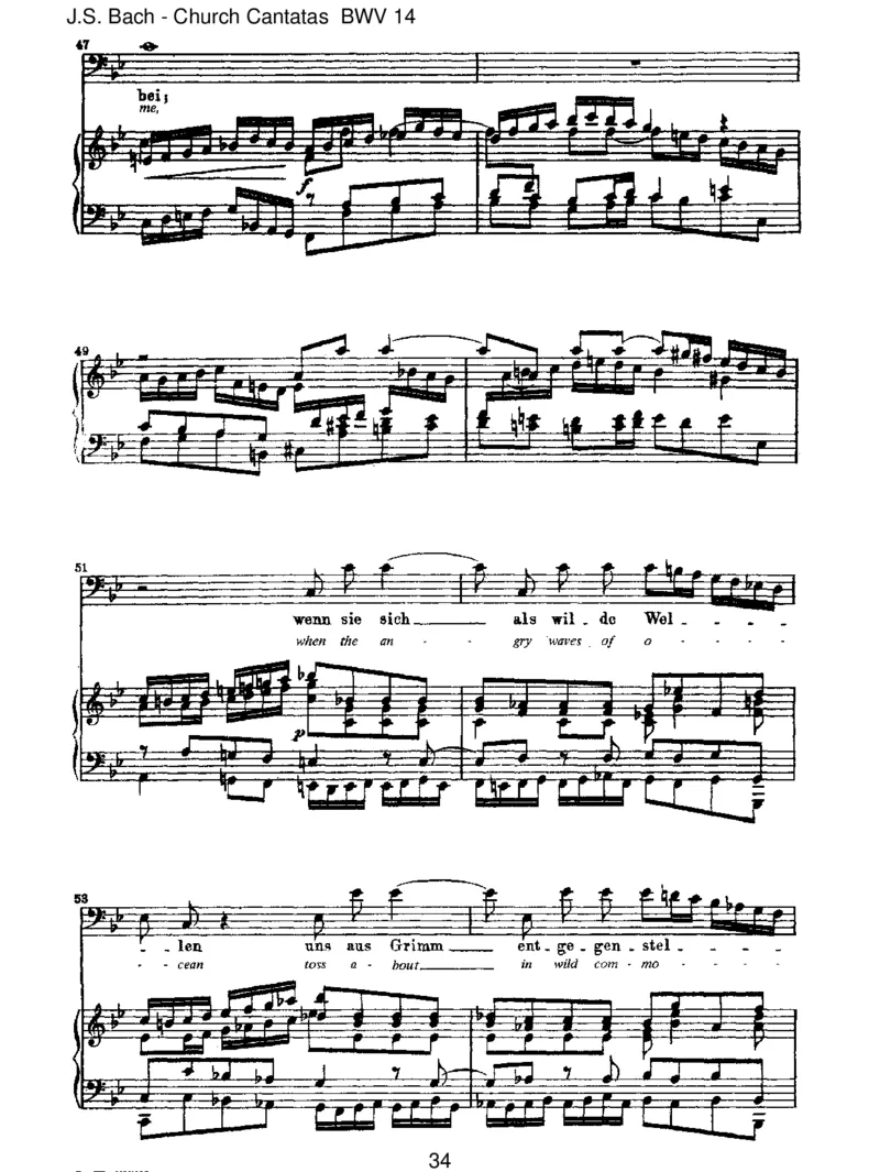 BWV14W_rGottnichtmitunsdieseZeit_一万首著名钢琴曲谱哈农贝多芬合集视频教学电子版高清无水印可打印_1古典钢琴知名音乐家谱_巴赫钢琴谱全集_J.S巴赫作品全集