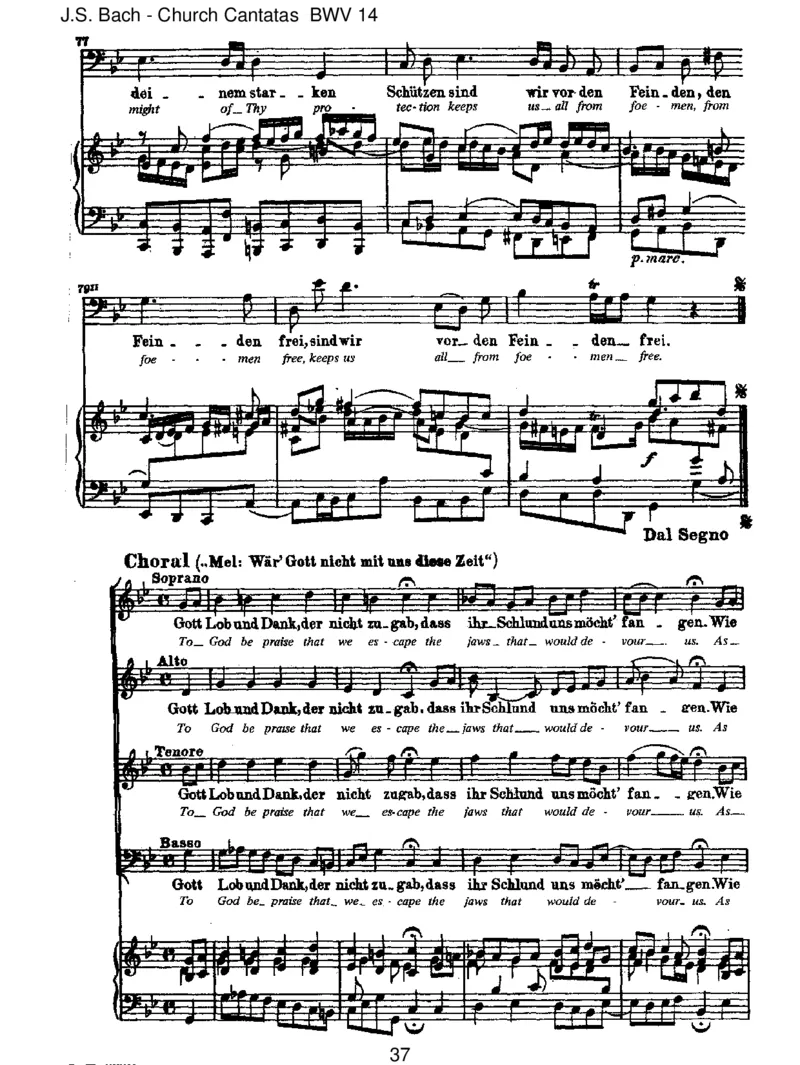 BWV14W_rGottnichtmitunsdieseZeit_一万首著名钢琴曲谱哈农贝多芬合集视频教学电子版高清无水印可打印_1古典钢琴知名音乐家谱_巴赫钢琴谱全集_J.S巴赫作品全集