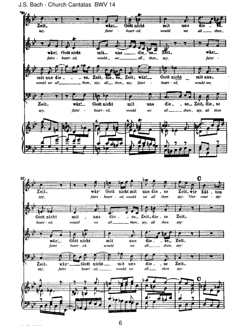 BWV14W_rGottnichtmitunsdieseZeit_一万首著名钢琴曲谱哈农贝多芬合集视频教学电子版高清无水印可打印_1古典钢琴知名音乐家谱_巴赫钢琴谱全集_J.S巴赫作品全集