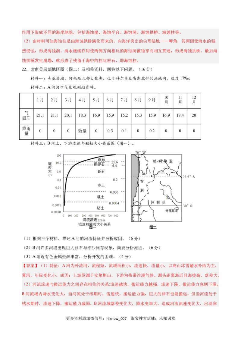 第四章地貌（B卷&bull;综合测试）-2022-2023学年高一地理上学期同步单元卷（人教版2019必修第一册）（解析版）_E015高中全科试卷_地理试题_必修1_1.单元测试_单元测试AB卷2023年（第二套）