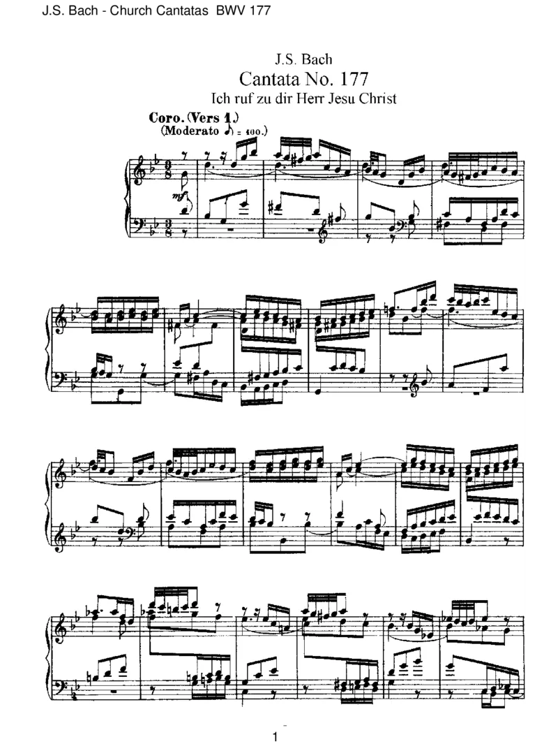BWV177Ichrufzudir,HerrJesuChrist_一万首著名钢琴曲谱哈农贝多芬合集视频教学电子版高清无水印可打印_1古典钢琴知名音乐家谱_巴赫钢琴谱全集_J.S巴赫作品全集