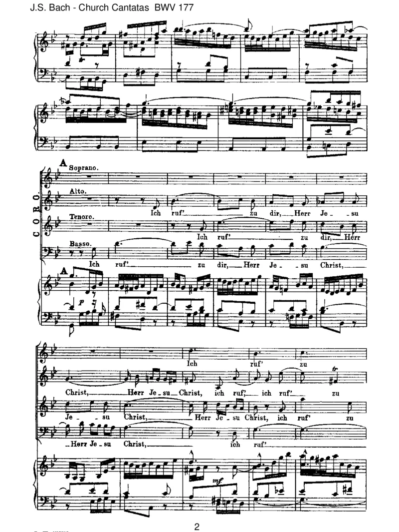 BWV177Ichrufzudir,HerrJesuChrist_一万首著名钢琴曲谱哈农贝多芬合集视频教学电子版高清无水印可打印_1古典钢琴知名音乐家谱_巴赫钢琴谱全集_J.S巴赫作品全集