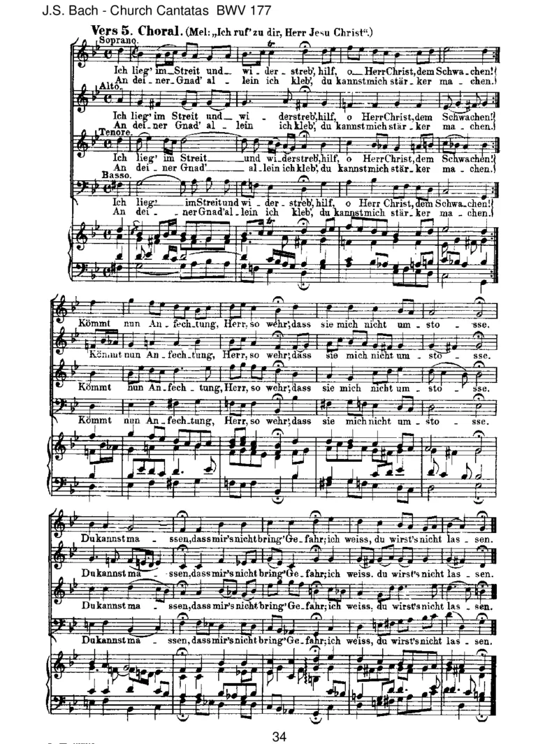 BWV177Ichrufzudir,HerrJesuChrist_一万首著名钢琴曲谱哈农贝多芬合集视频教学电子版高清无水印可打印_1古典钢琴知名音乐家谱_巴赫钢琴谱全集_J.S巴赫作品全集