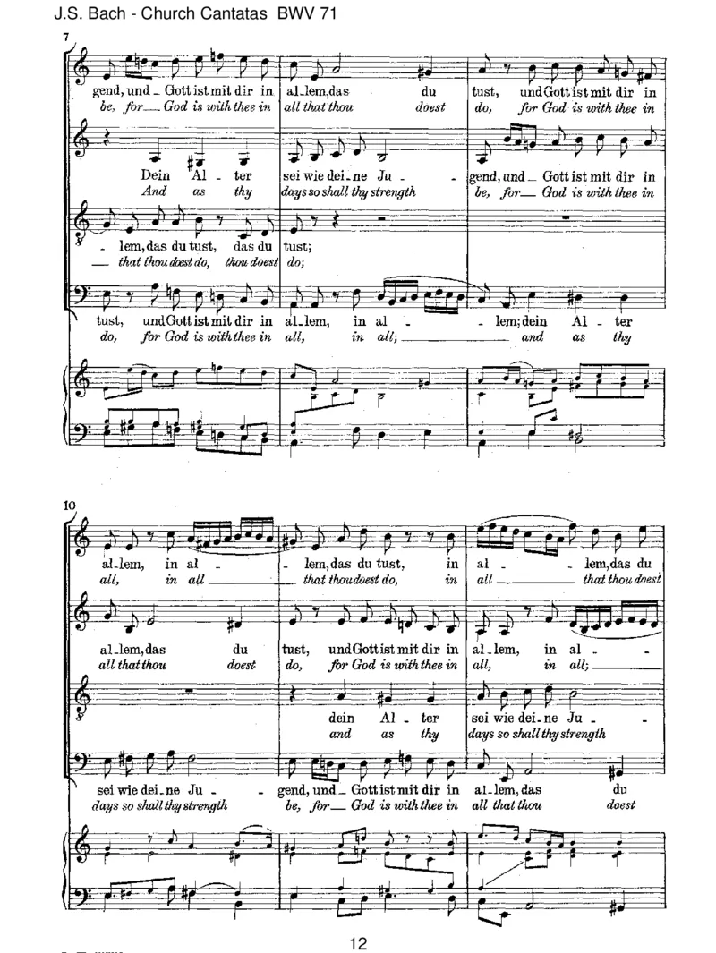 BWV71GottistmeinK_nig_一万首著名钢琴曲谱哈农贝多芬合集视频教学电子版高清无水印可打印_1古典钢琴知名音乐家谱_巴赫钢琴谱全集_J.S巴赫作品全集_JohannSebastianBach(1685-1750)巴赫