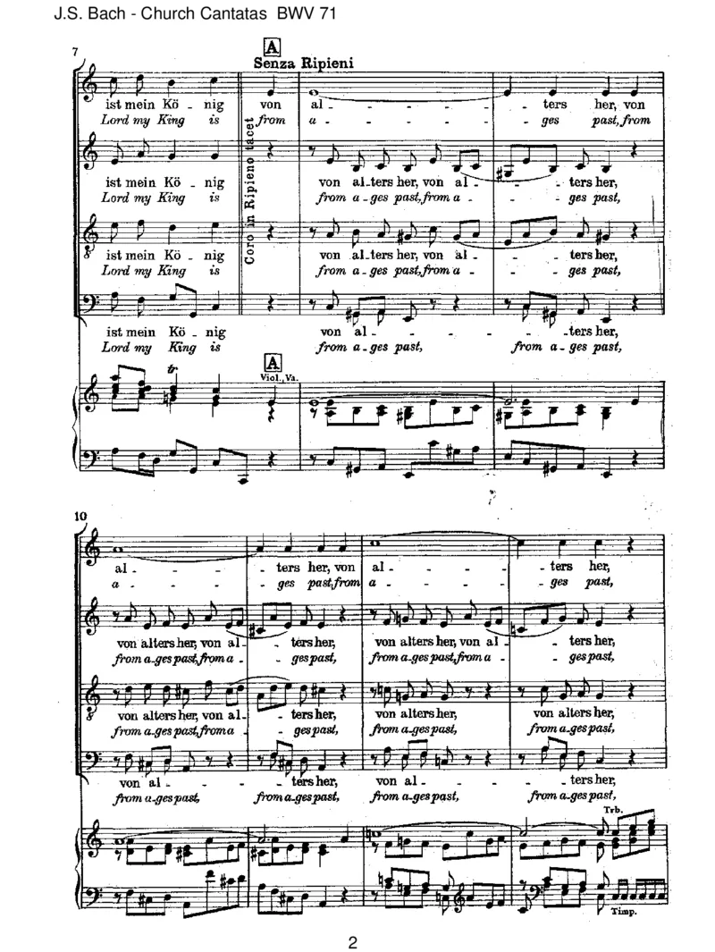 BWV71GottistmeinK_nig_一万首著名钢琴曲谱哈农贝多芬合集视频教学电子版高清无水印可打印_1古典钢琴知名音乐家谱_巴赫钢琴谱全集_J.S巴赫作品全集_JohannSebastianBach(1685-1750)巴赫