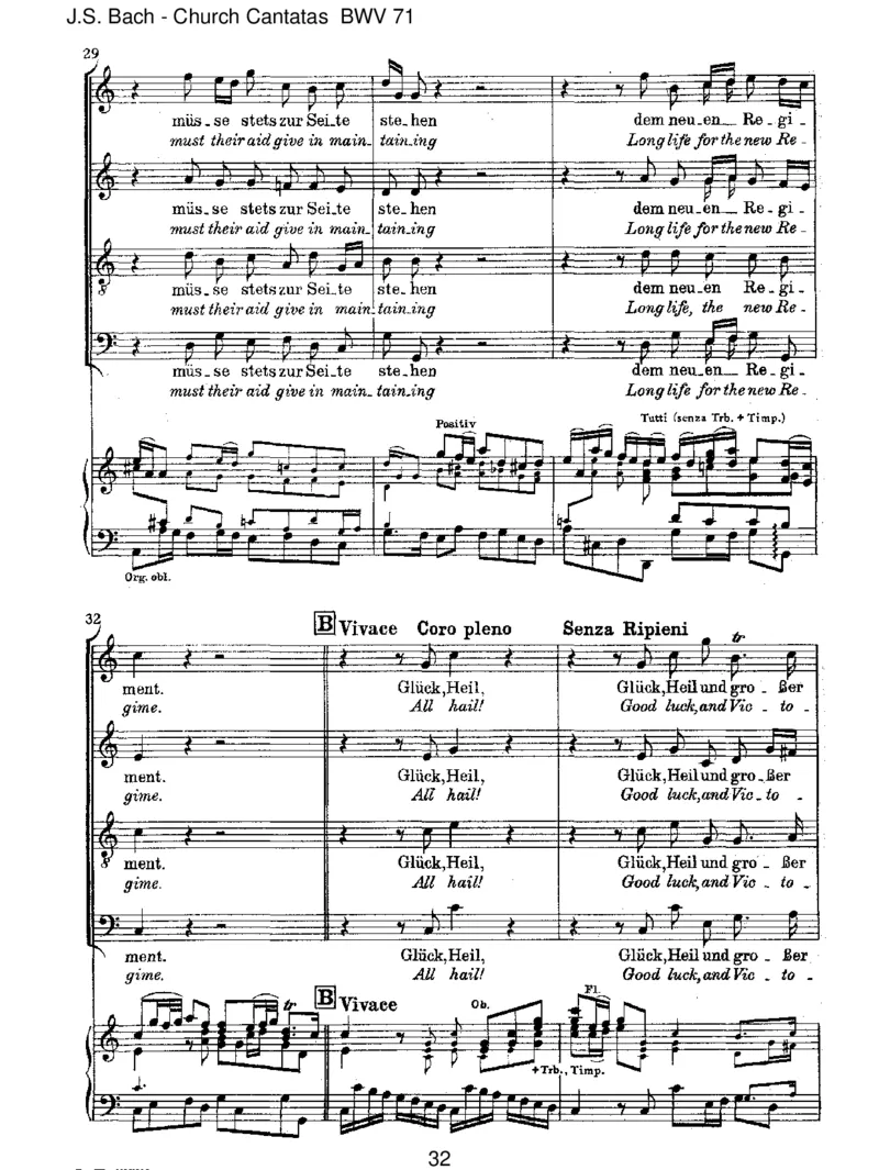 BWV71GottistmeinK_nig_一万首著名钢琴曲谱哈农贝多芬合集视频教学电子版高清无水印可打印_1古典钢琴知名音乐家谱_巴赫钢琴谱全集_J.S巴赫作品全集_JohannSebastianBach(1685-1750)巴赫