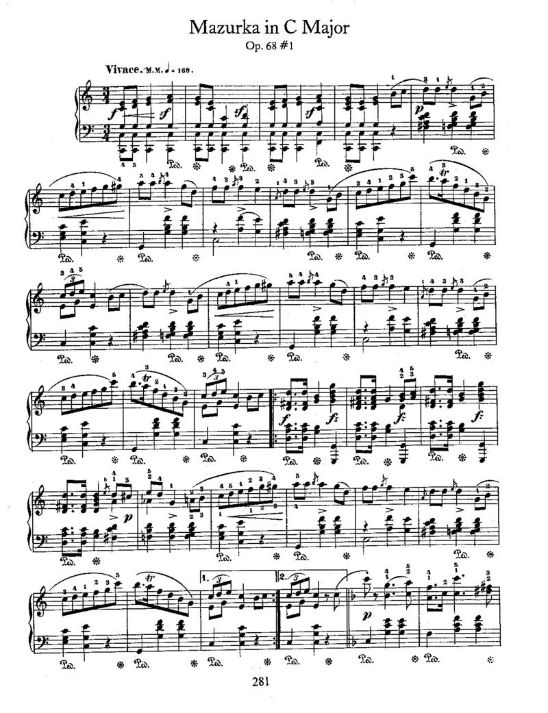 4Mazurkas,Op68_一万首著名钢琴曲谱哈农贝多芬合集视频教学电子版高清无水印可打印_1古典钢琴知名音乐家谱_肖邦钢琴谱全集_马祖卡