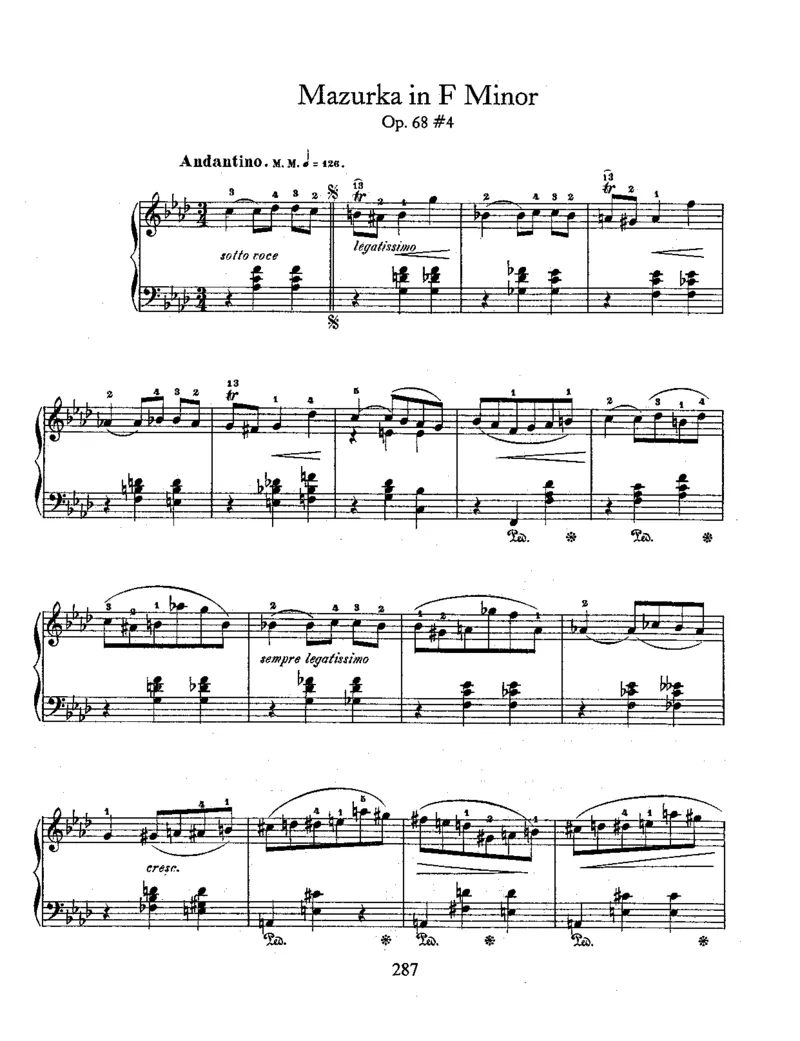 4Mazurkas,Op68_一万首著名钢琴曲谱哈农贝多芬合集视频教学电子版高清无水印可打印_1古典钢琴知名音乐家谱_肖邦钢琴谱全集_马祖卡