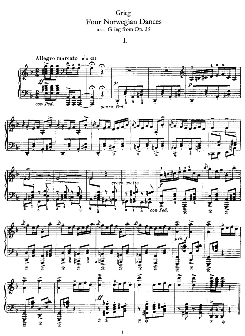 4NorwegianDancesfromOp35_一万首著名钢琴曲谱哈农贝多芬合集视频教学电子版高清无水印可打印_1古典钢琴知名音乐家谱_格里格钢琴谱全集_其他