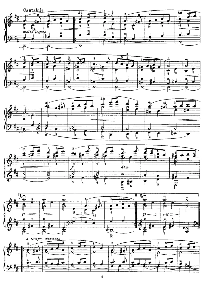 4NorwegianDancesfromOp35_一万首著名钢琴曲谱哈农贝多芬合集视频教学电子版高清无水印可打印_1古典钢琴知名音乐家谱_格里格钢琴谱全集_其他