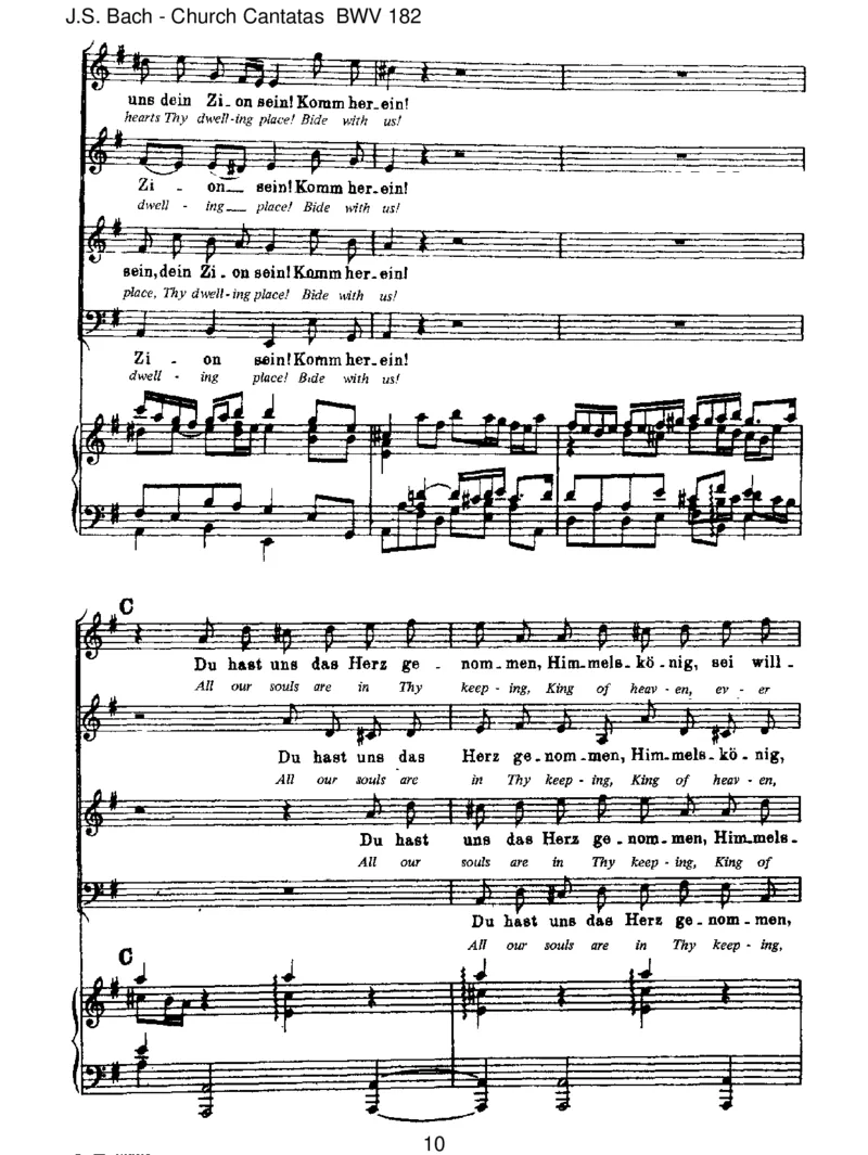 BWV182Himmelsk_nig,seiwilkommen_一万首著名钢琴曲谱哈农贝多芬合集视频教学电子版高清无水印可打印_1古典钢琴知名音乐家谱_巴赫钢琴谱全集_J.S巴赫作品全集_JohannSebastianBach(1685-1750)巴赫