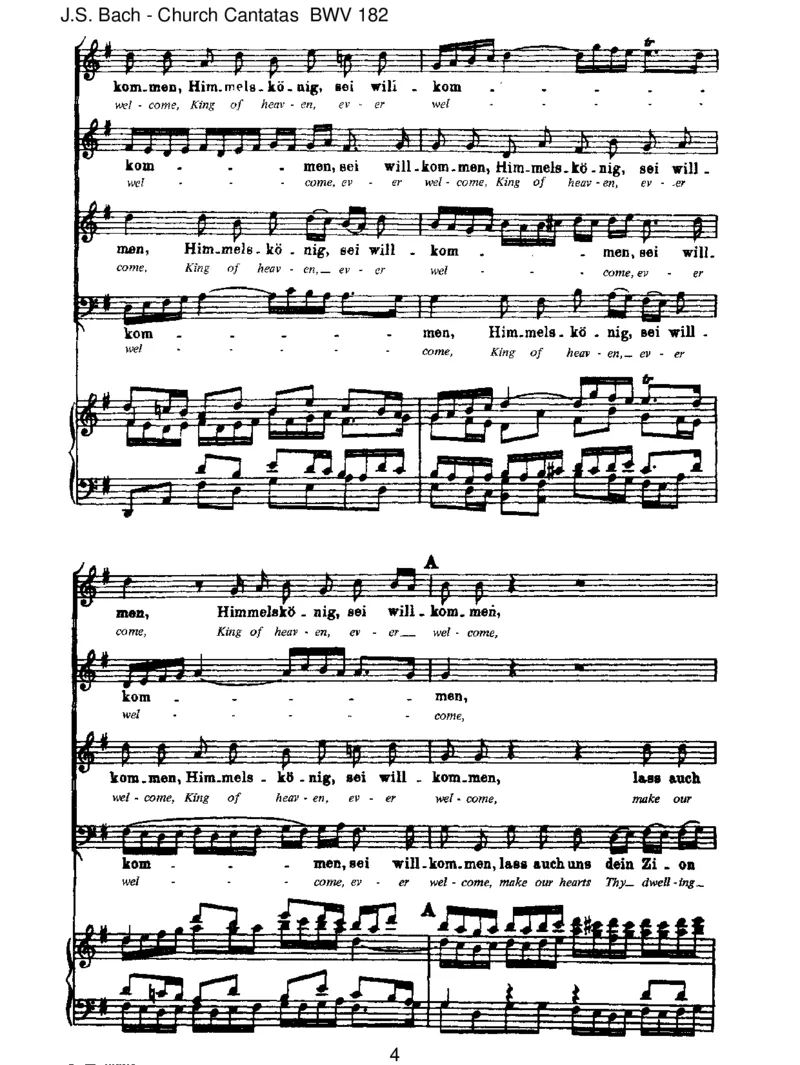 BWV182Himmelsk_nig,seiwilkommen_一万首著名钢琴曲谱哈农贝多芬合集视频教学电子版高清无水印可打印_1古典钢琴知名音乐家谱_巴赫钢琴谱全集_J.S巴赫作品全集_JohannSebastianBach(1685-1750)巴赫