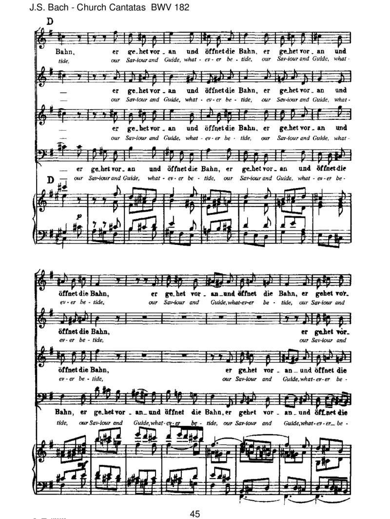 BWV182Himmelsk_nig,seiwilkommen_一万首著名钢琴曲谱哈农贝多芬合集视频教学电子版高清无水印可打印_1古典钢琴知名音乐家谱_巴赫钢琴谱全集_J.S巴赫作品全集_JohannSebastianBach(1685-1750)巴赫