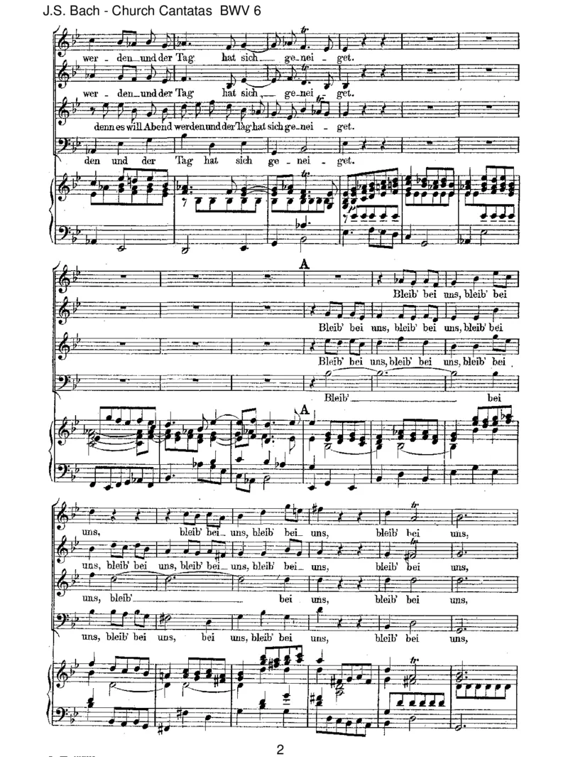 BWV6Bleibbeiuns,denneswillAbendwerden_一万首著名钢琴曲谱哈农贝多芬合集视频教学电子版高清无水印可打印_1古典钢琴知名音乐家谱_巴赫钢琴谱全集_J.S巴赫作品全集