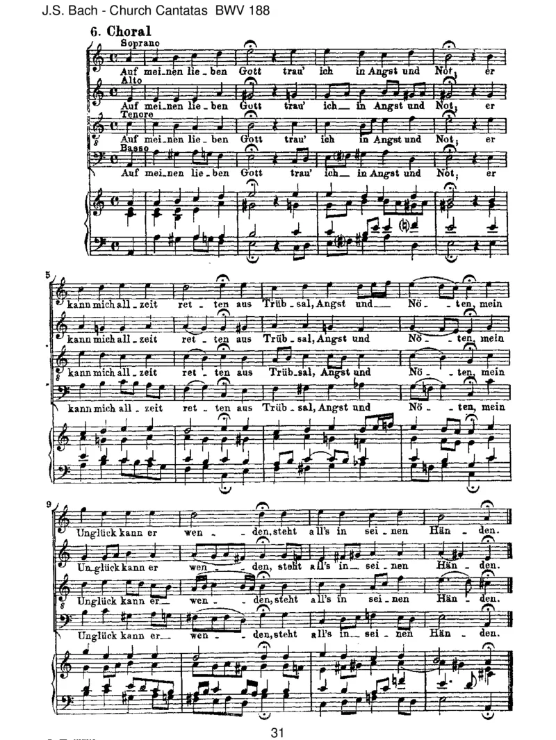BWV188IchhabemeineZuversicht_一万首著名钢琴曲谱哈农贝多芬合集视频教学电子版高清无水印可打印_1古典钢琴知名音乐家谱_巴赫钢琴谱全集_J.S巴赫作品全集_JohannSebastianBach(1685-1750)巴赫