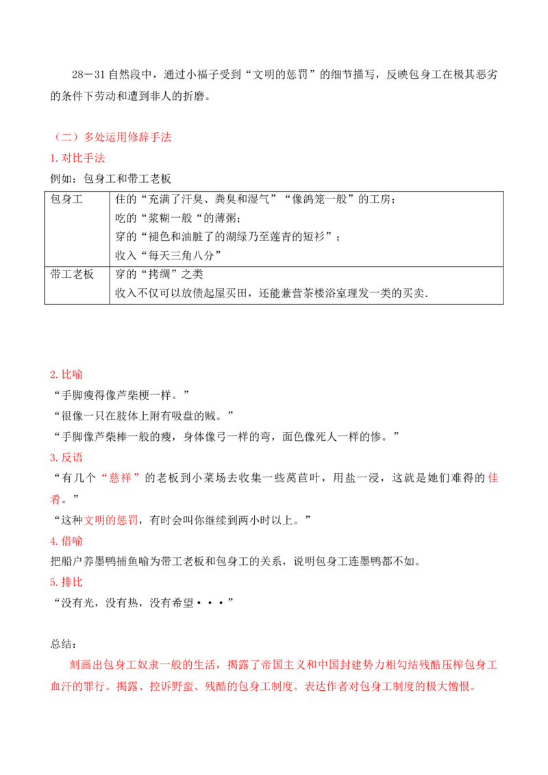 第2单元铭记革命历程感悟民族苦难与新生（教师版）-高二语文同步必背知识清单（统编版选择性必修中册）_E015高中全科试卷_语文试题_选修中_4.新版高中语文试卷选择性必修中册