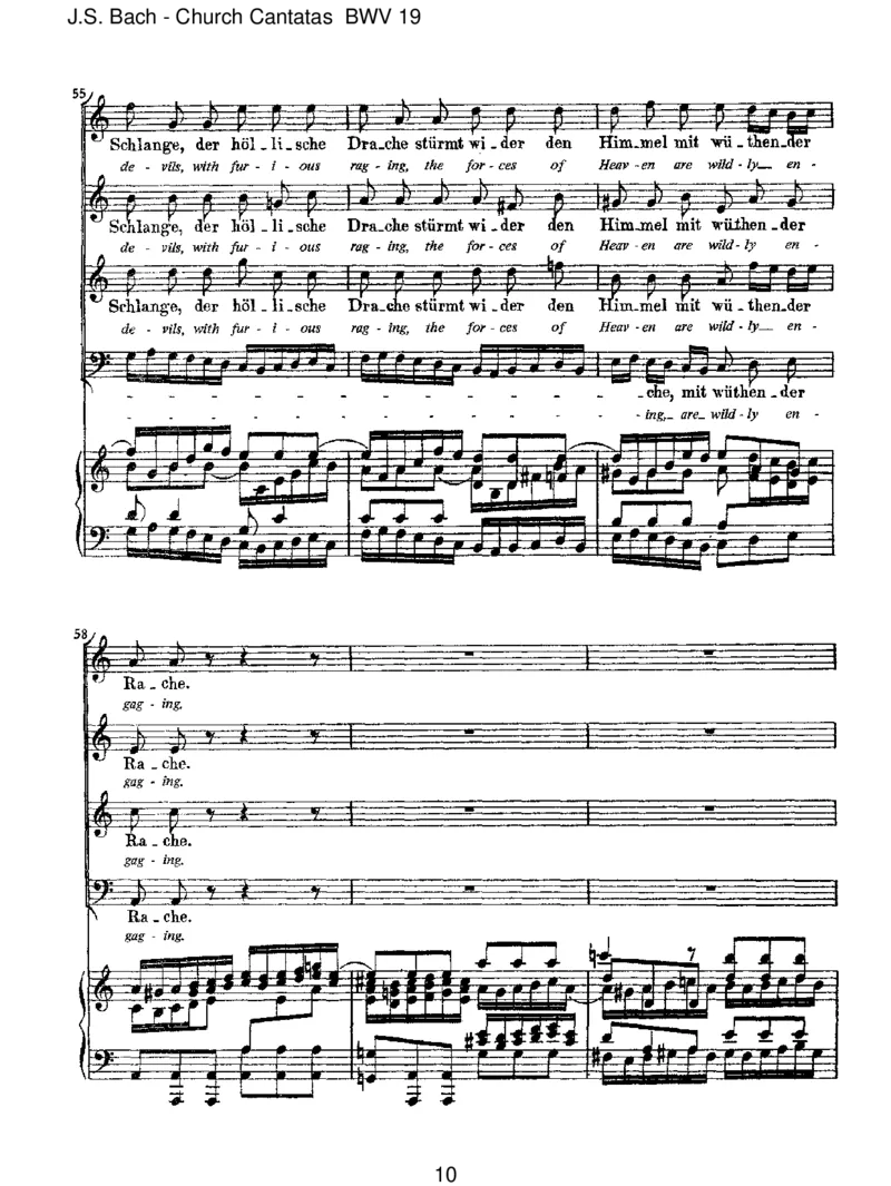BWV19EserhubsicheinStreit(afterPicander)_一万首著名钢琴曲谱哈农贝多芬合集视频教学电子版高清无水印可打印_1古典钢琴知名音乐家谱_巴赫钢琴谱全集_J.S巴赫作品全集