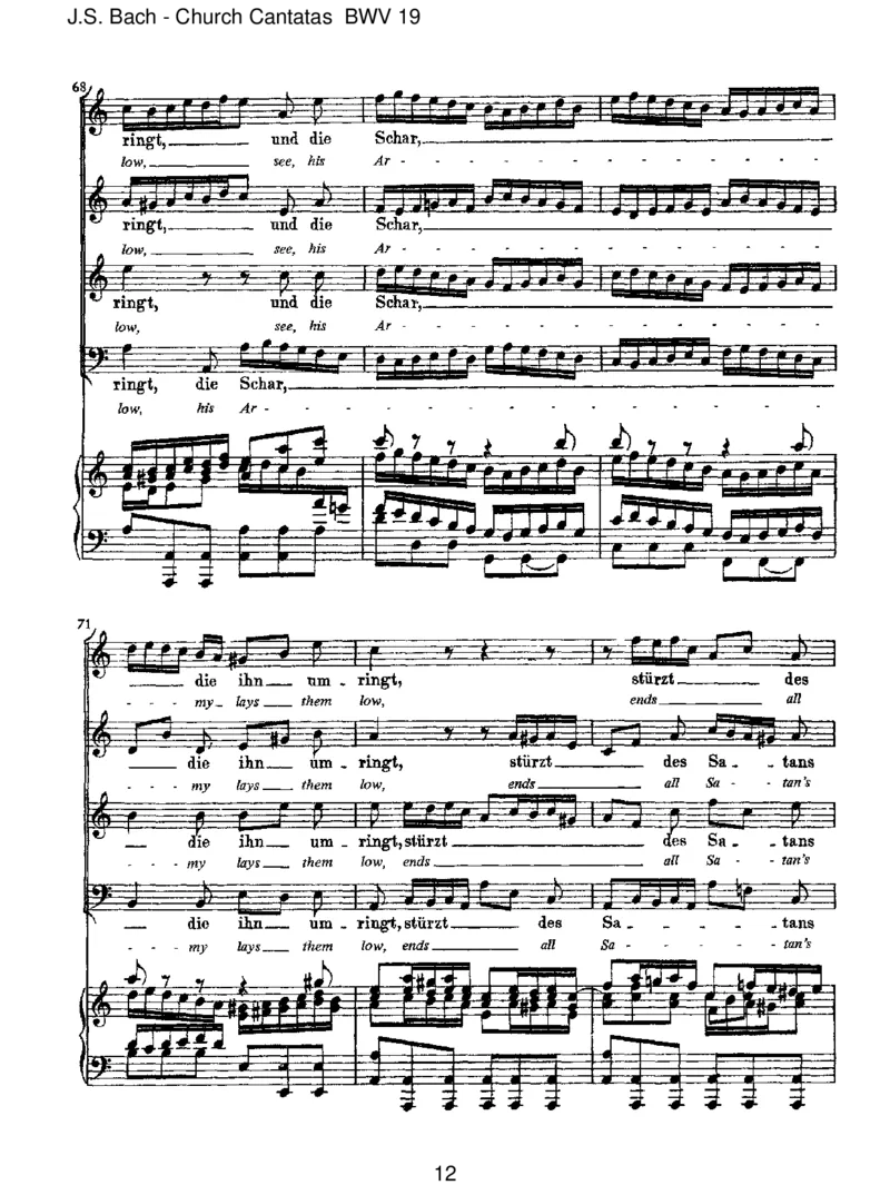 BWV19EserhubsicheinStreit(afterPicander)_一万首著名钢琴曲谱哈农贝多芬合集视频教学电子版高清无水印可打印_1古典钢琴知名音乐家谱_巴赫钢琴谱全集_J.S巴赫作品全集