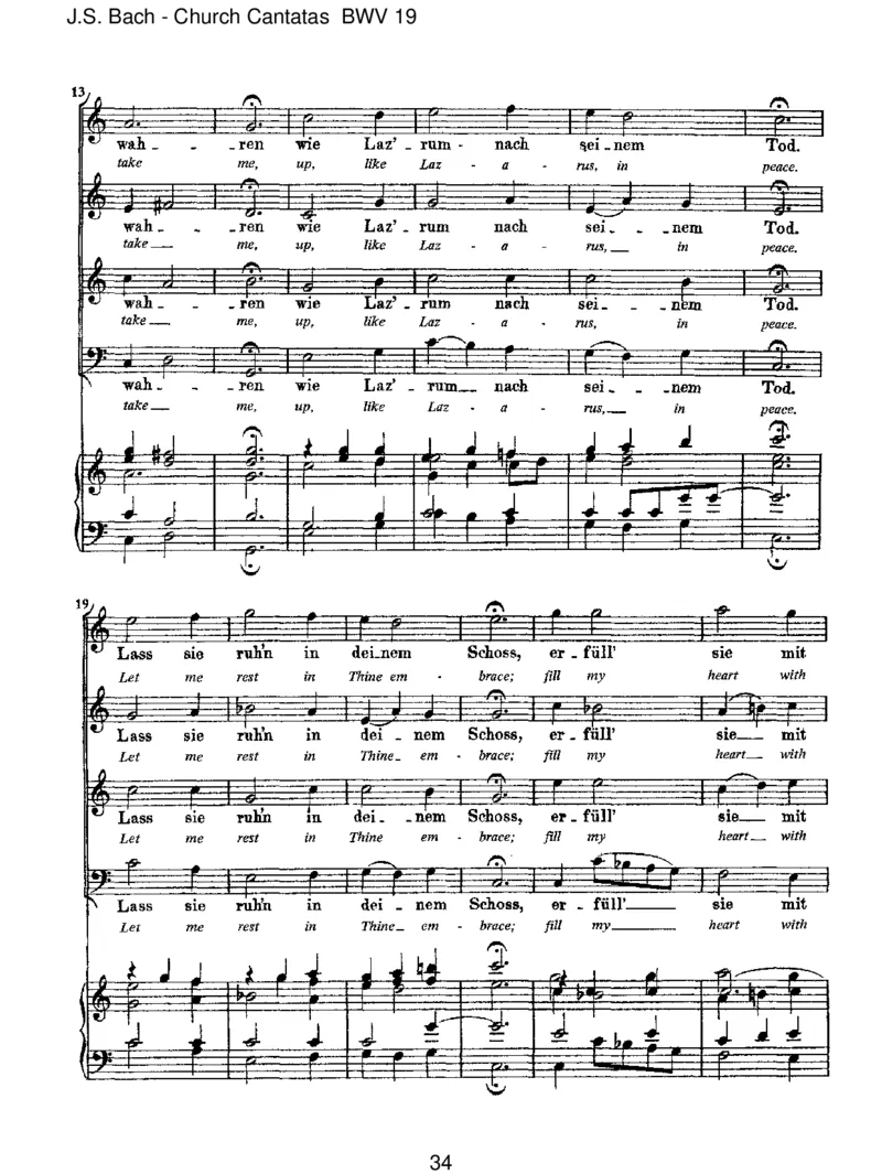 BWV19EserhubsicheinStreit(afterPicander)_一万首著名钢琴曲谱哈农贝多芬合集视频教学电子版高清无水印可打印_1古典钢琴知名音乐家谱_巴赫钢琴谱全集_J.S巴赫作品全集