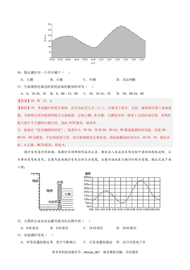 第三章地球上的水（A卷&bull;单元考点）-2022-2023学年高一地理上学期同步单元卷（人教版2019必修第一册）解析版_E015高中全科试卷_地理试题_必修1_1.单元测试