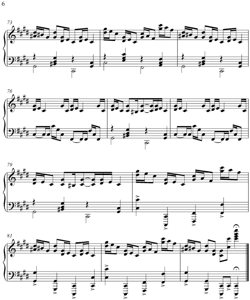 croatianrhapsody克罗地亚狂想曲_一万首著名钢琴曲谱哈农贝多芬合集视频教学电子版高清无水印可打印_02现代钢琴谱合集_马克西姆钢琴谱全集