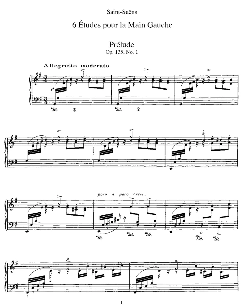 6EtudesfortheLeftHand,Op135_一万首著名钢琴曲谱哈农贝多芬合集视频教学电子版高清无水印可打印_1古典钢琴知名音乐家谱_圣桑钢琴谱全集_练习曲