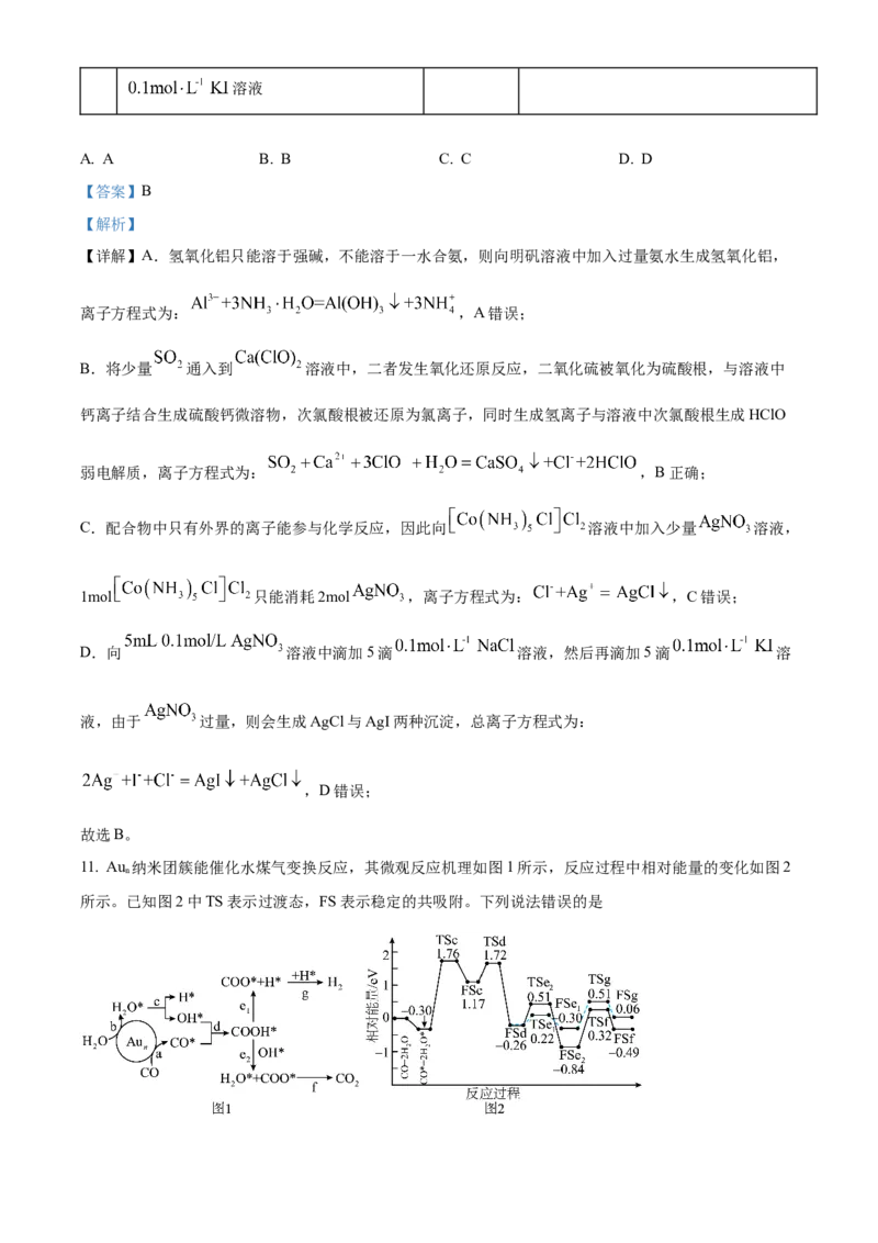 吉林省通化市梅河口市第五中学2024届高三下学期一模试题化学Word版含解析(1)(1)_2024年4月_024月合集_2024届吉林省通化市梅河口市第五中学高三下学期一模试题