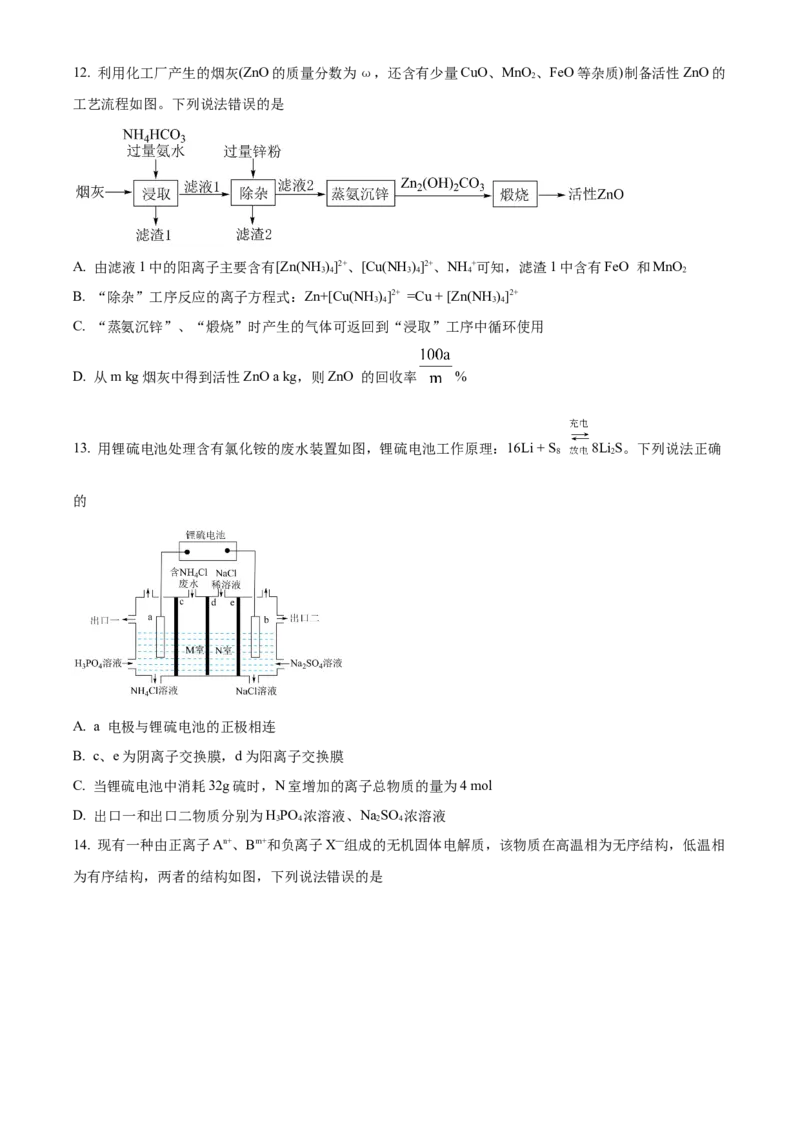 吉林省通化市梅河口市第五中学2024届高三下学期一模试题化学Word版含解析(1)(1)_2024年4月_024月合集_2024届吉林省通化市梅河口市第五中学高三下学期一模试题