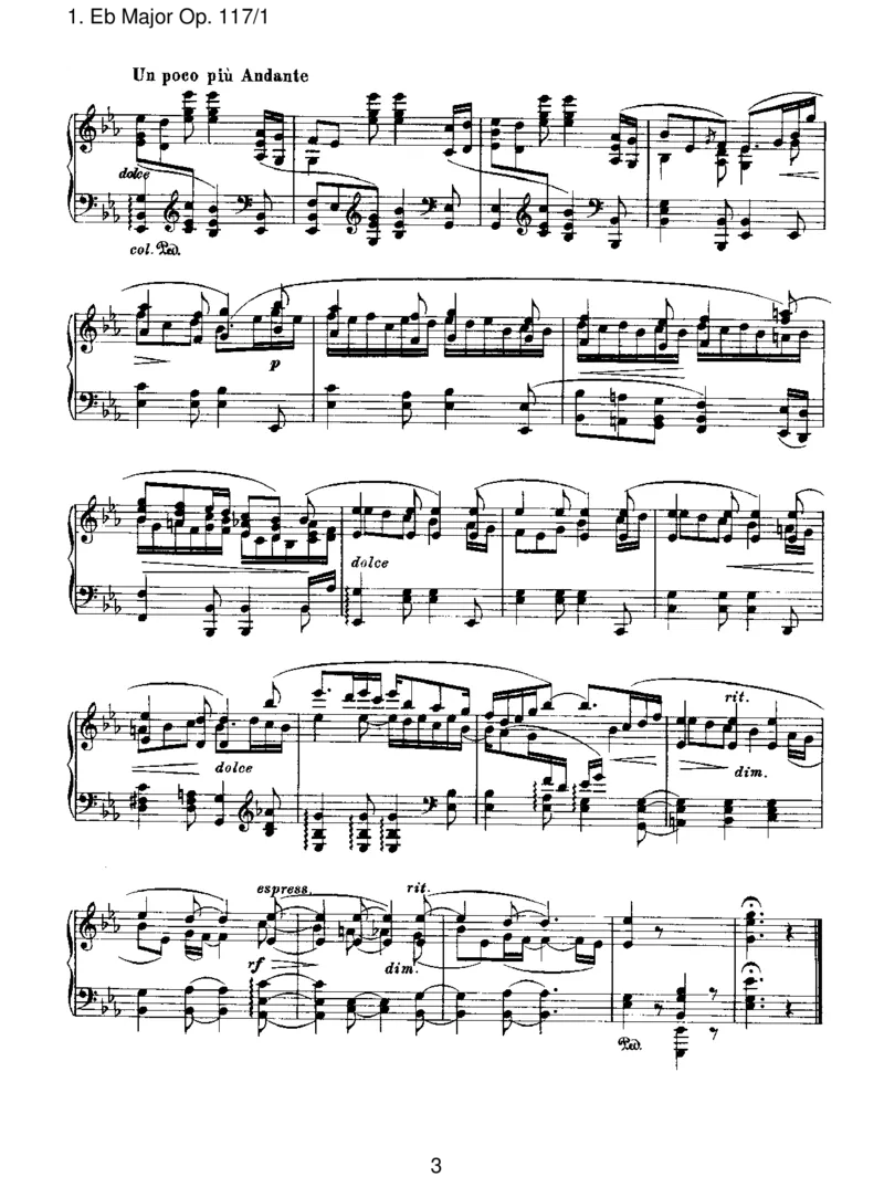 EbMajorOp.117_1_一万首著名钢琴曲谱哈农贝多芬合集视频教学电子版高清无水印可打印_1古典钢琴知名音乐家谱_勃拉姆斯钢琴谱全集_III.ShorterWorks_ThreeIntermezzosOp.117