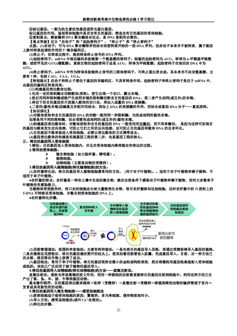 选择性必修3知识总结高二下学期生物人教版选择性必修3_E015高中全科试卷_生物试题_选修3_5.知识汇总