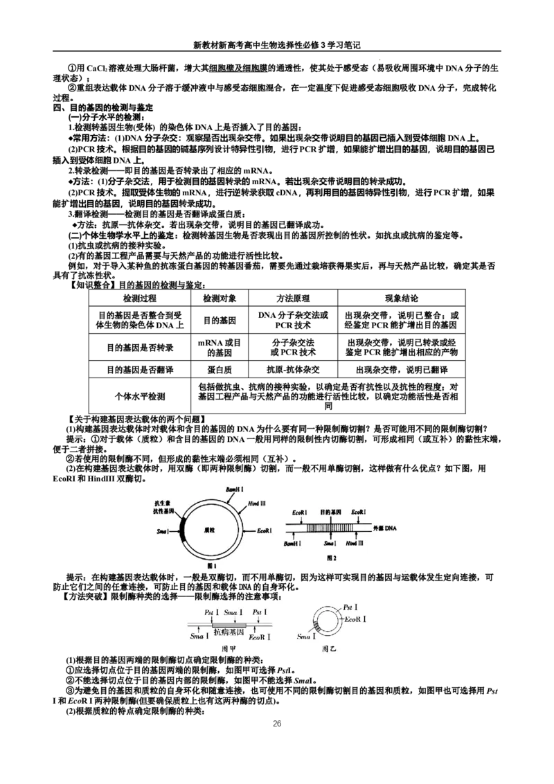 选择性必修3知识总结高二下学期生物人教版选择性必修3_E015高中全科试卷_生物试题_选修3_5.知识汇总