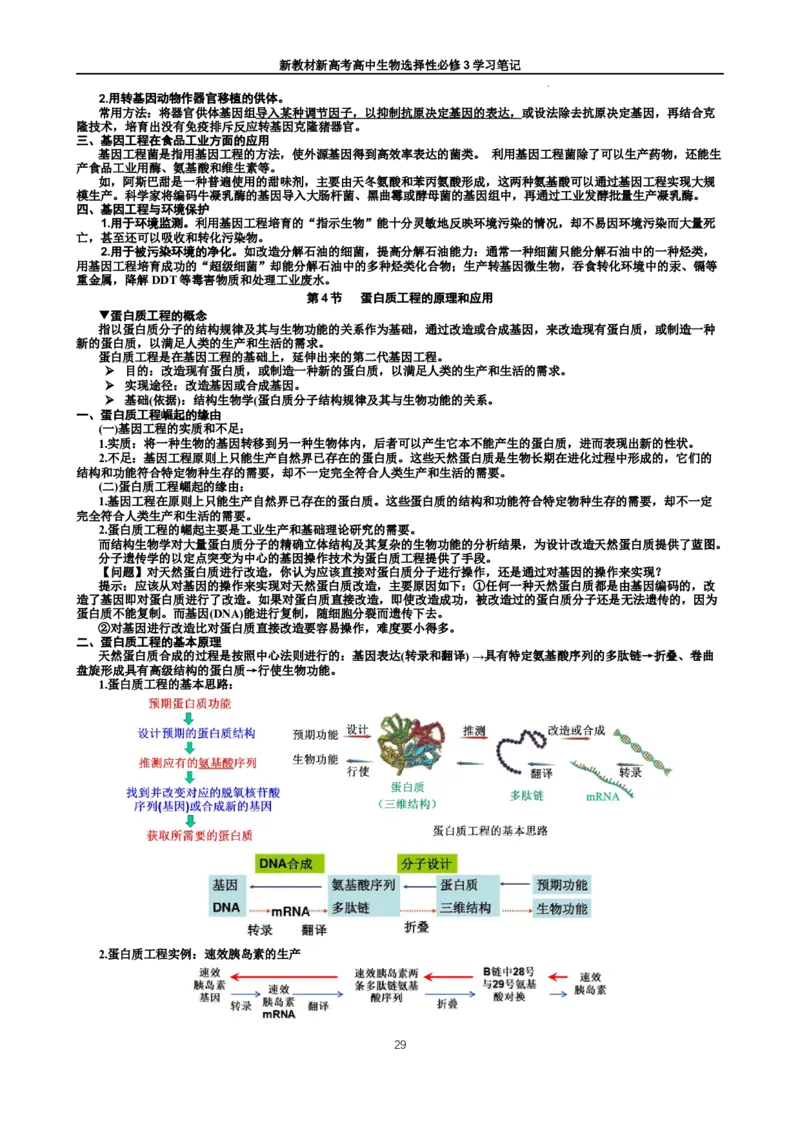 选择性必修3知识总结高二下学期生物人教版选择性必修3_E015高中全科试卷_生物试题_选修3_5.知识汇总