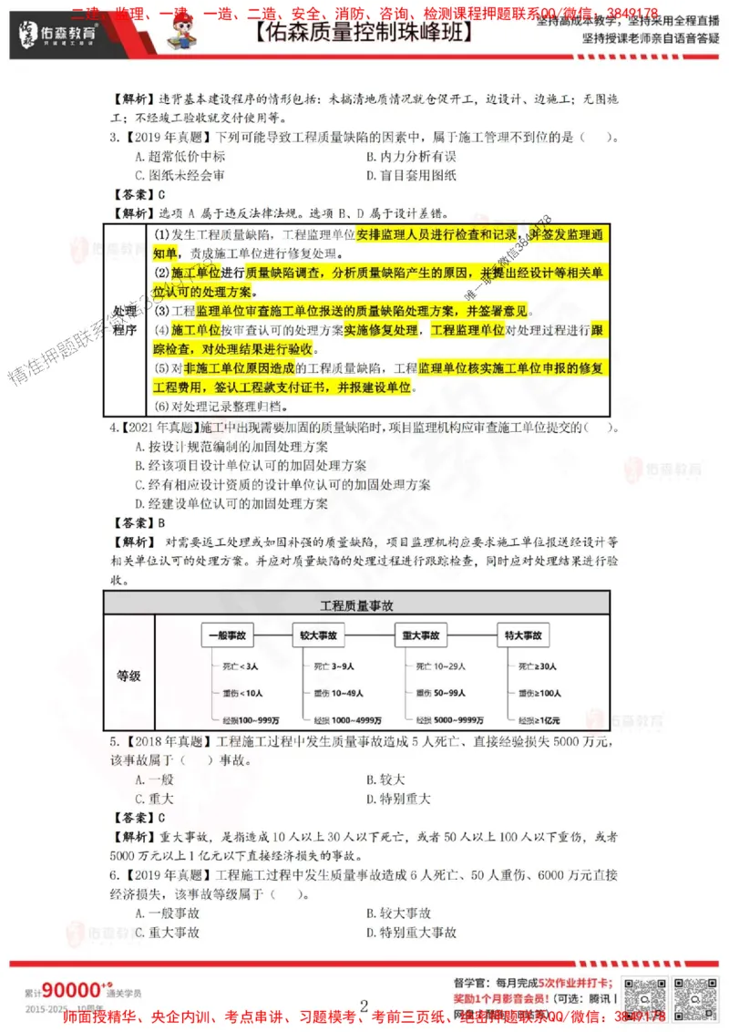 4月11日佑森质量控制珠峰班VIP作业答案_监理工程师_2025监理工程师_2025年监理工程师SVIP_2025年监理土建控制SVIP_02-基础精讲✿高端面授✿深度强化