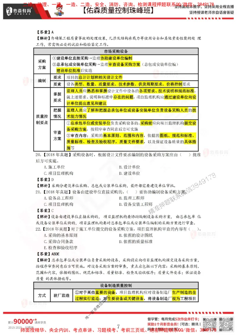 4月11日佑森质量控制珠峰班VIP作业答案_监理工程师_2025监理工程师_2025年监理工程师SVIP_2025年监理土建控制SVIP_02-基础精讲✿高端面授✿深度强化