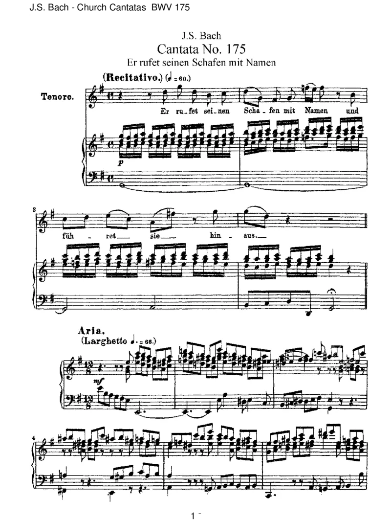BWV175ErrufetseinenSchafenmitNamen_一万首著名钢琴曲谱哈农贝多芬合集视频教学电子版高清无水印可打印_1古典钢琴知名音乐家谱_巴赫钢琴谱全集_J.S巴赫作品全集