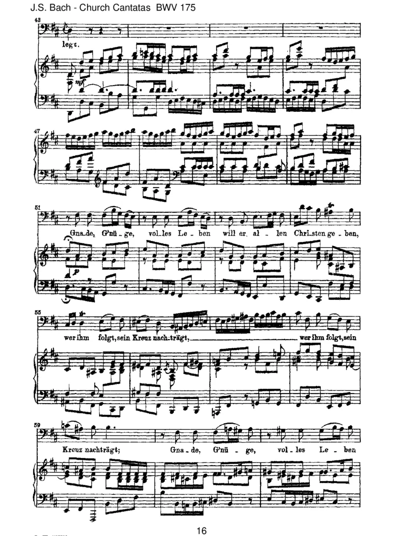 BWV175ErrufetseinenSchafenmitNamen_一万首著名钢琴曲谱哈农贝多芬合集视频教学电子版高清无水印可打印_1古典钢琴知名音乐家谱_巴赫钢琴谱全集_J.S巴赫作品全集