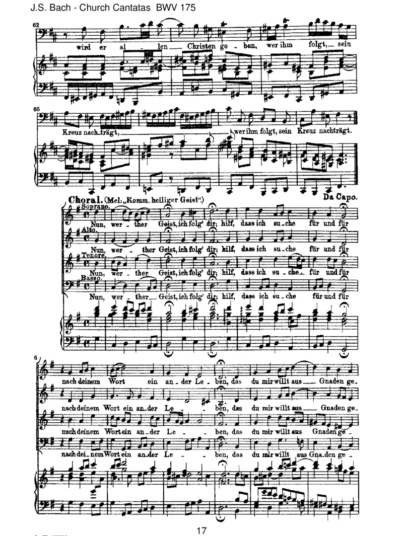 BWV175ErrufetseinenSchafenmitNamen_一万首著名钢琴曲谱哈农贝多芬合集视频教学电子版高清无水印可打印_1古典钢琴知名音乐家谱_巴赫钢琴谱全集_J.S巴赫作品全集