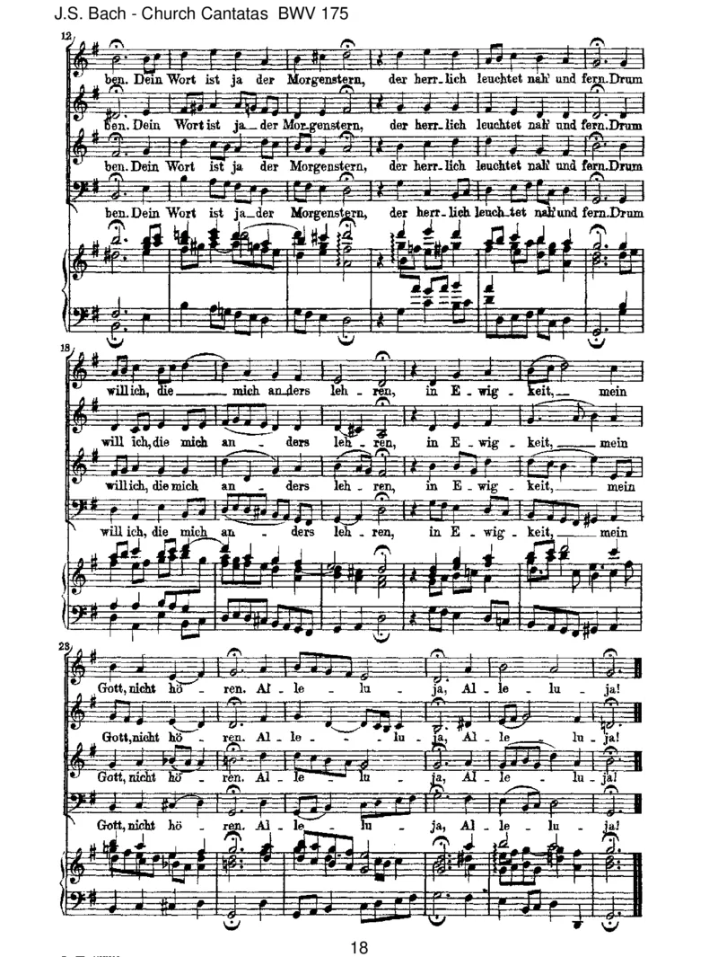BWV175ErrufetseinenSchafenmitNamen_一万首著名钢琴曲谱哈农贝多芬合集视频教学电子版高清无水印可打印_1古典钢琴知名音乐家谱_巴赫钢琴谱全集_J.S巴赫作品全集