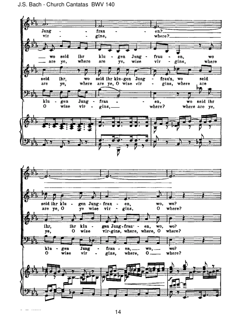 BWV140Wachetauf,ruftunsdieStimme_一万首著名钢琴曲谱哈农贝多芬合集视频教学电子版高清无水印可打印_1古典钢琴知名音乐家谱_巴赫钢琴谱全集_J.S巴赫作品全集