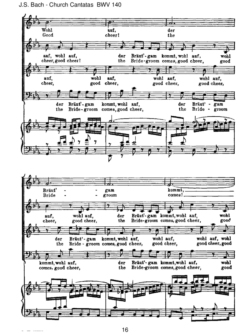 BWV140Wachetauf,ruftunsdieStimme_一万首著名钢琴曲谱哈农贝多芬合集视频教学电子版高清无水印可打印_1古典钢琴知名音乐家谱_巴赫钢琴谱全集_J.S巴赫作品全集