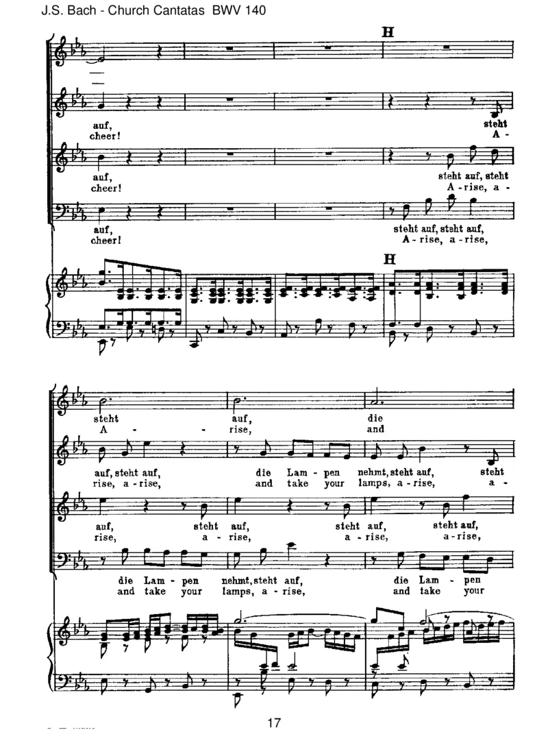 BWV140Wachetauf,ruftunsdieStimme_一万首著名钢琴曲谱哈农贝多芬合集视频教学电子版高清无水印可打印_1古典钢琴知名音乐家谱_巴赫钢琴谱全集_J.S巴赫作品全集