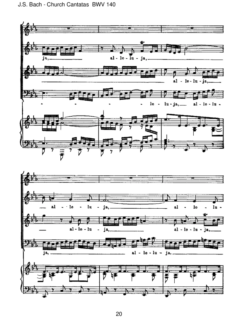 BWV140Wachetauf,ruftunsdieStimme_一万首著名钢琴曲谱哈农贝多芬合集视频教学电子版高清无水印可打印_1古典钢琴知名音乐家谱_巴赫钢琴谱全集_J.S巴赫作品全集