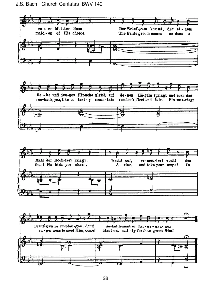 BWV140Wachetauf,ruftunsdieStimme_一万首著名钢琴曲谱哈农贝多芬合集视频教学电子版高清无水印可打印_1古典钢琴知名音乐家谱_巴赫钢琴谱全集_J.S巴赫作品全集